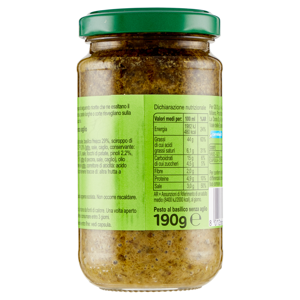 Carrefour Classic Pesto Senz'Aglio 190 g