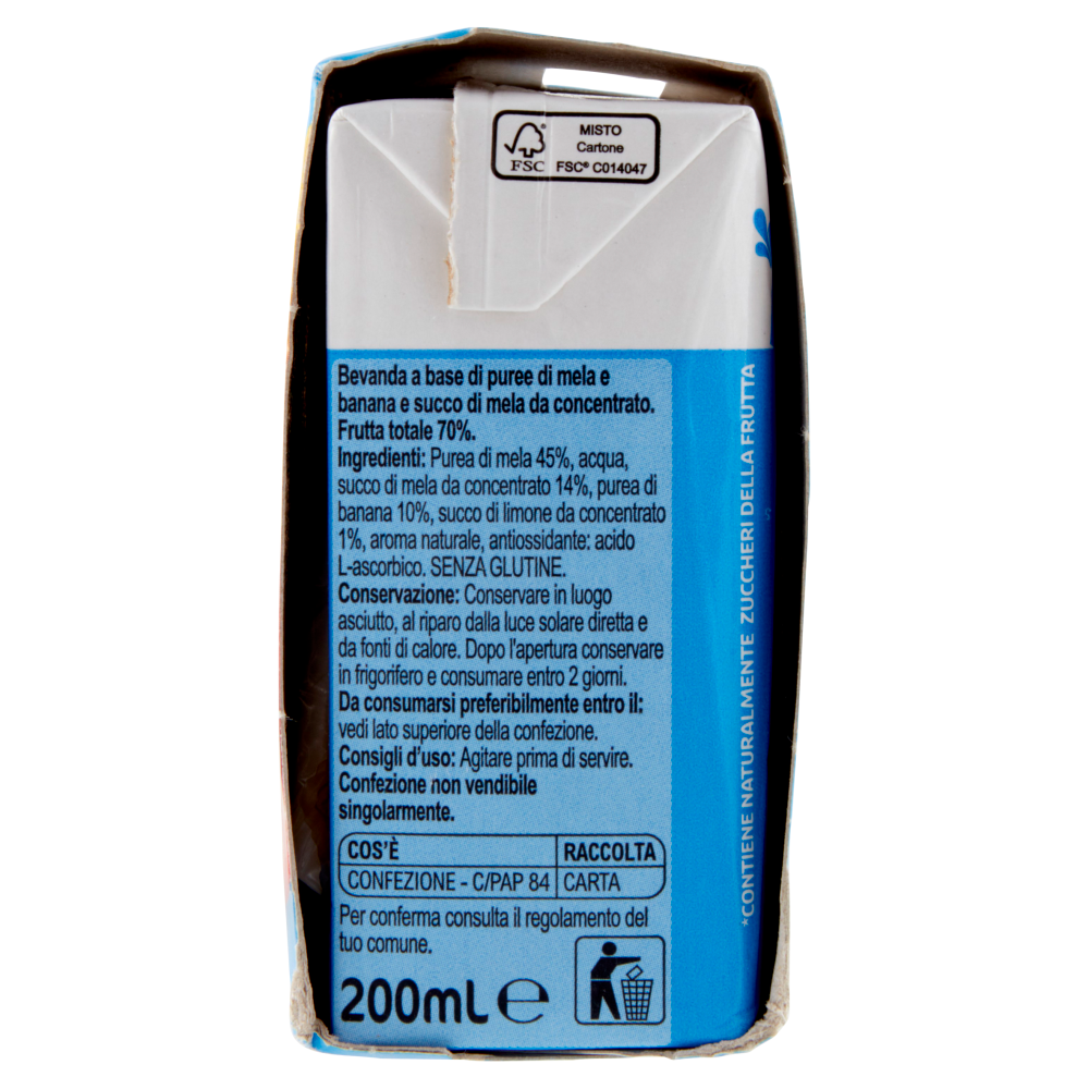 Carrefour Classic Bevanda Senza Zuccheri Aggiunti* Mela Banana 3 x 200 ml