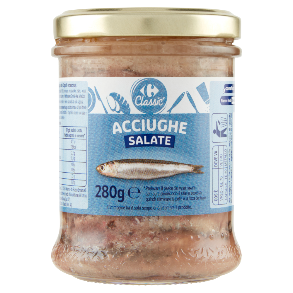 Carrefour Classic Acciughe Salate 280 g