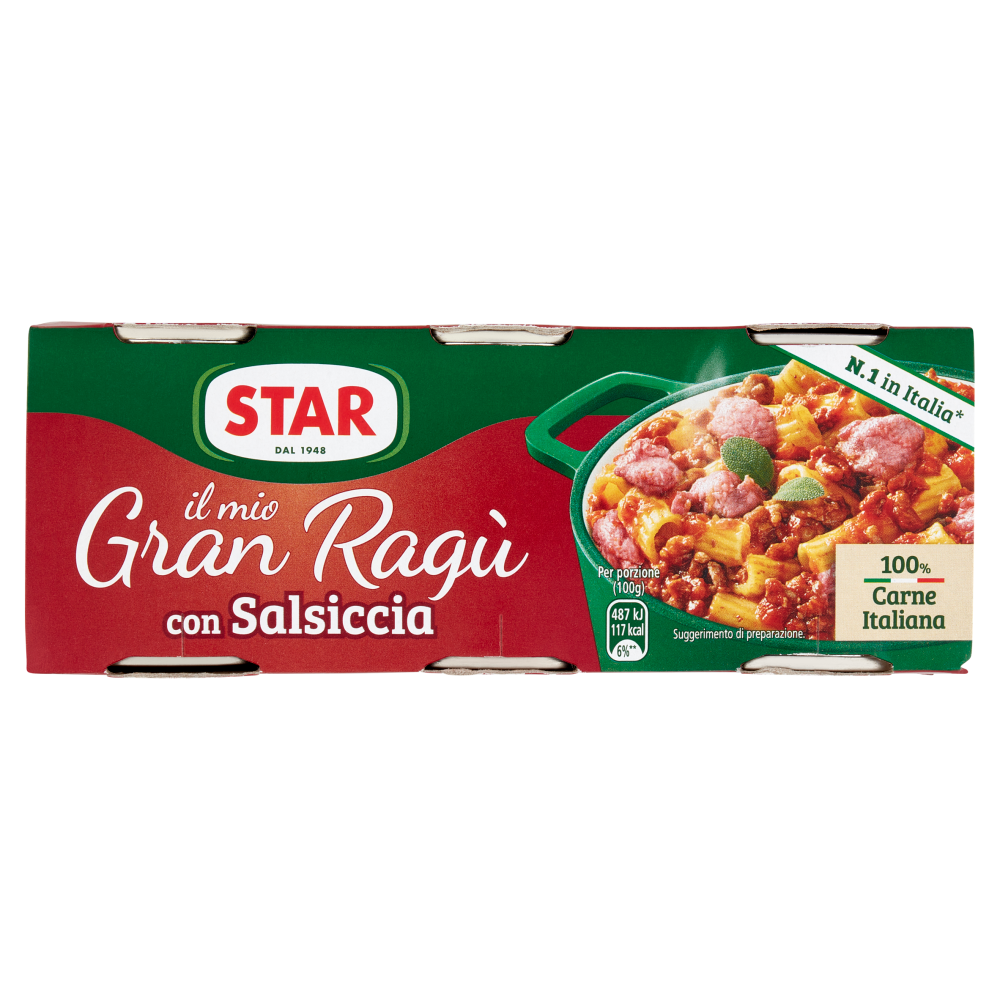 Star il mio Gran Ragù con Salsiccia 3 x 100 g