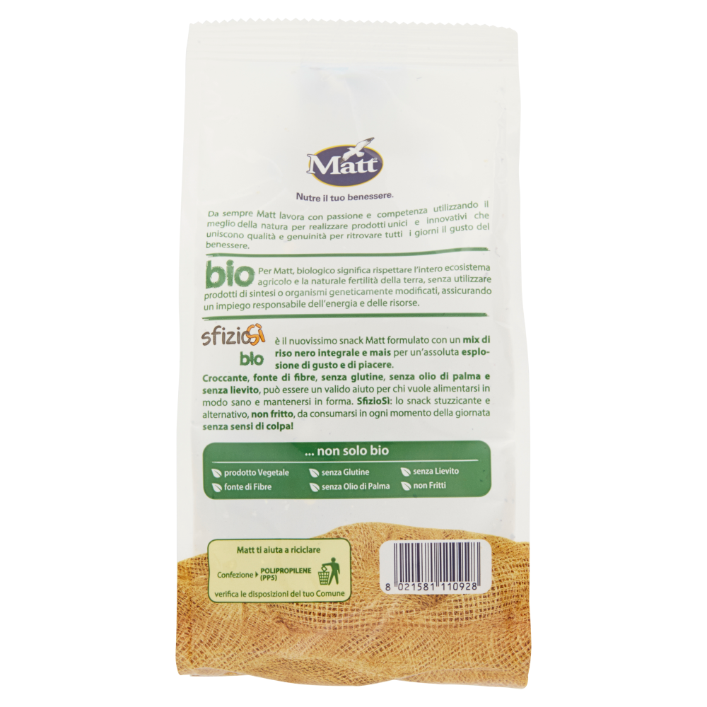 Matt non solo pane sfizioSì Riso Nero e Mais bio 60 g