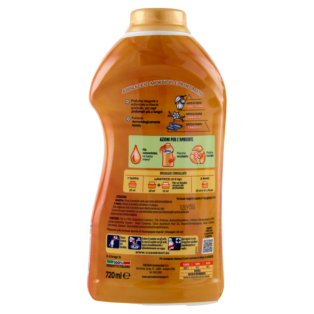 Spuma di Sciampagna Ammorbidente Concentrato Soffio d'Oriente 720 ml