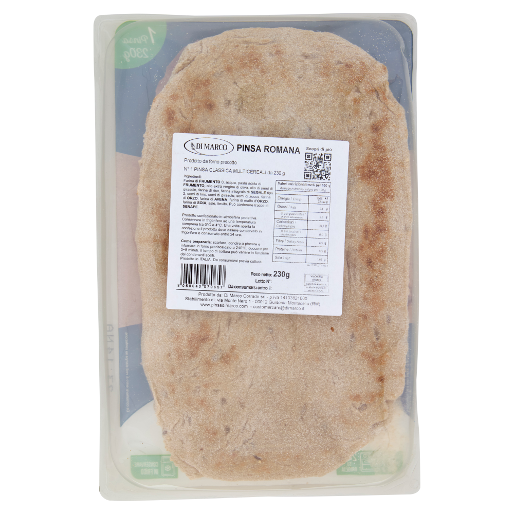 Di Marco Pinsa Romana Multicereali 1 Pinsa 230 g