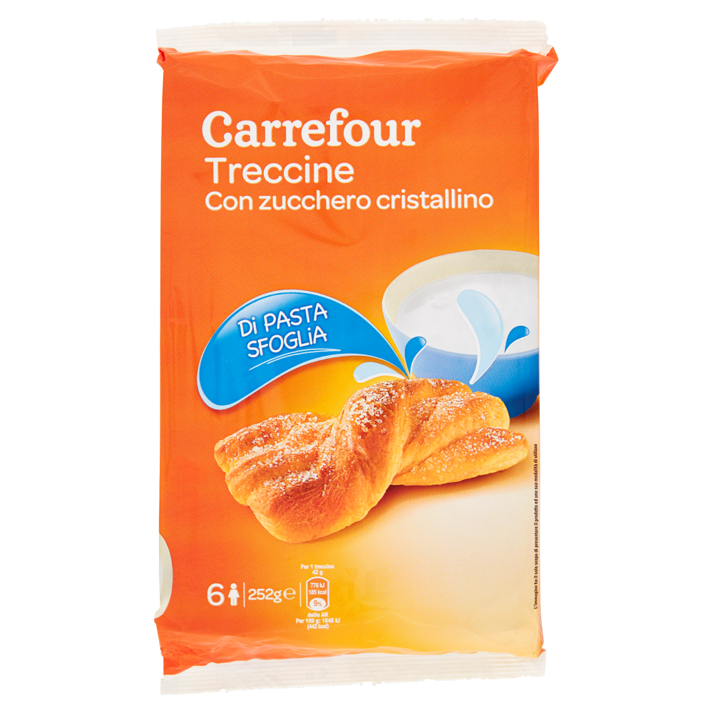 Carrefour Treccine con zucchero cristallino 6 x 42 g