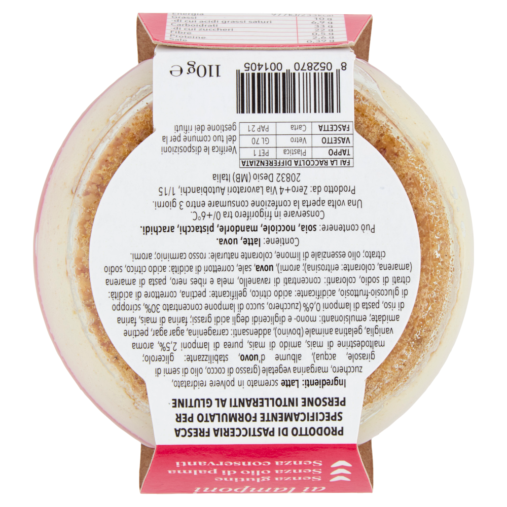 Senza Peccato Mousse ai lamponi 110 g