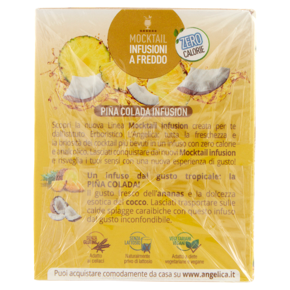 L'Angelica Mocktail Infusioni a Freddo Ananas & Cocco Pi&ntilde;a Colada Infusion 18 Filtri 36 g