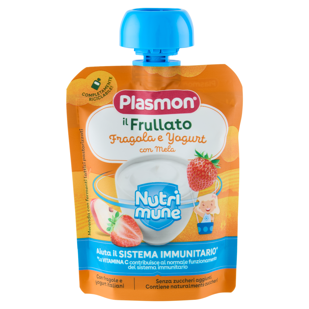 Plasmon il Frullato Nutri mune Fragola e Yogurt con Mela 85 g