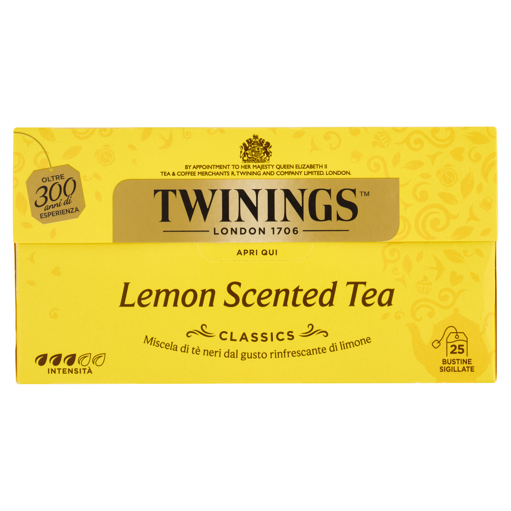 Twinings Lemon Scented Tea Tè Nero 25 filtri The 50 g