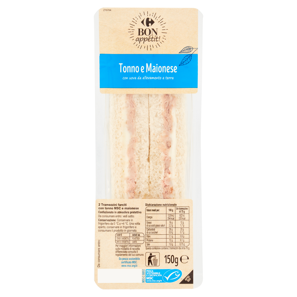 Carrefour Bon appétit! Tonno e Maionese 2 x 75 g