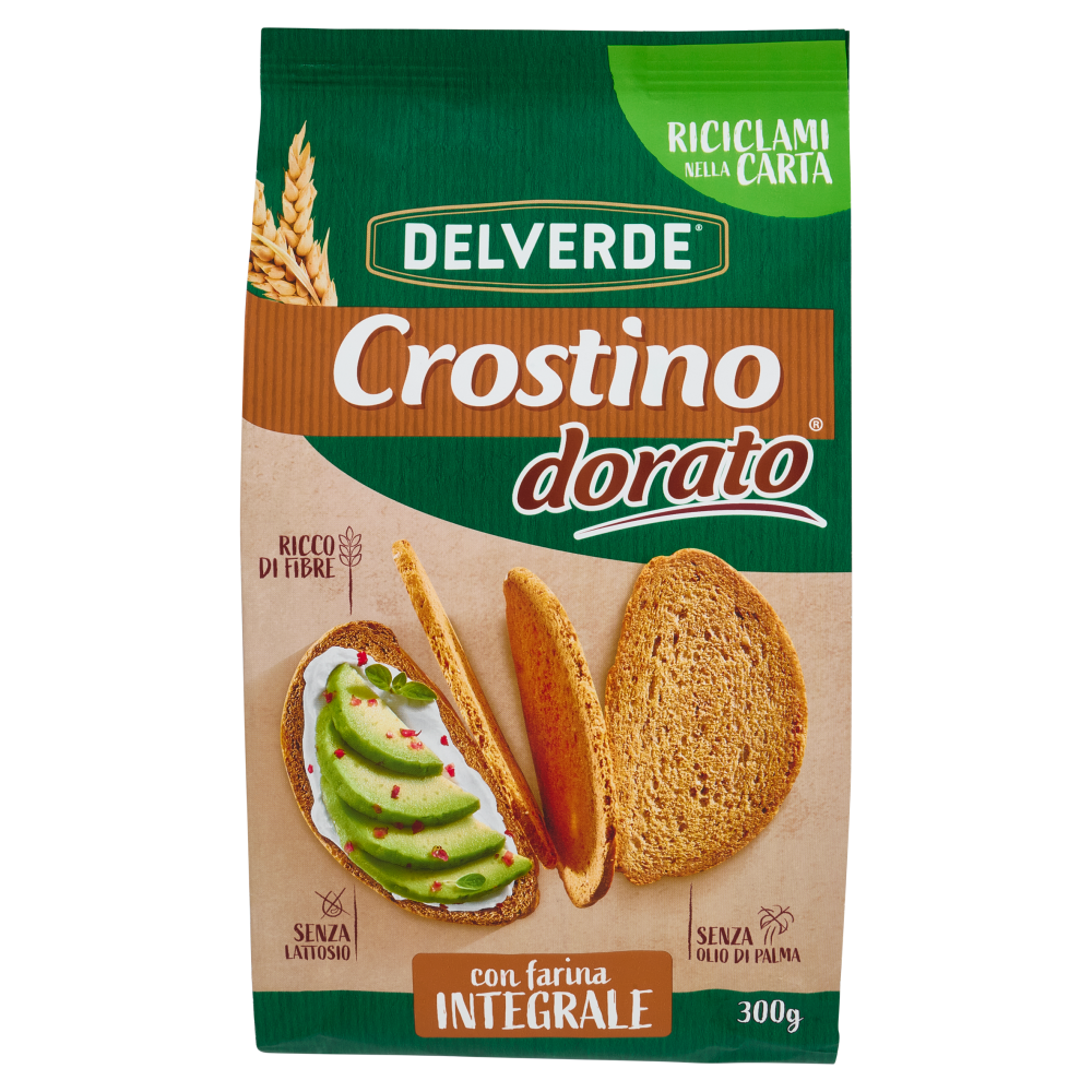 Delverde Crostino dorato con farina Integrale 300 g