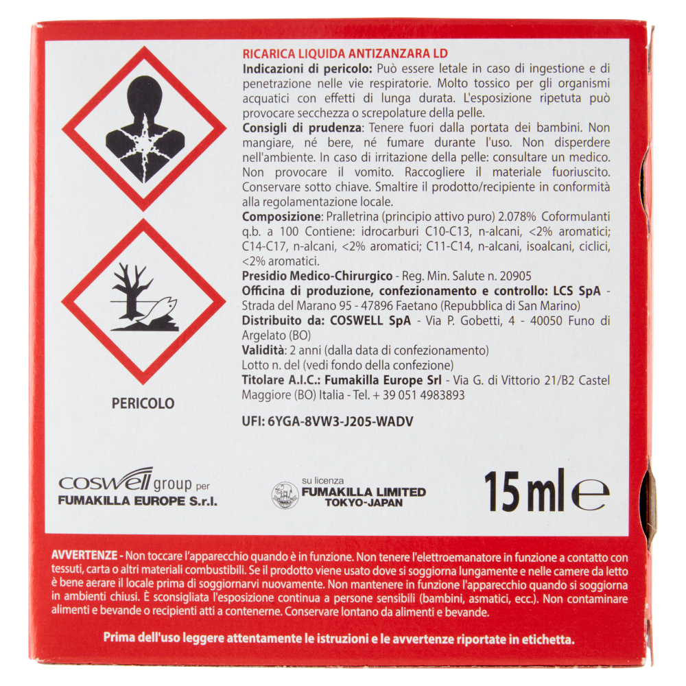 VAPE Elettroemanatore Liquido Classic + Ricarica 15 ml