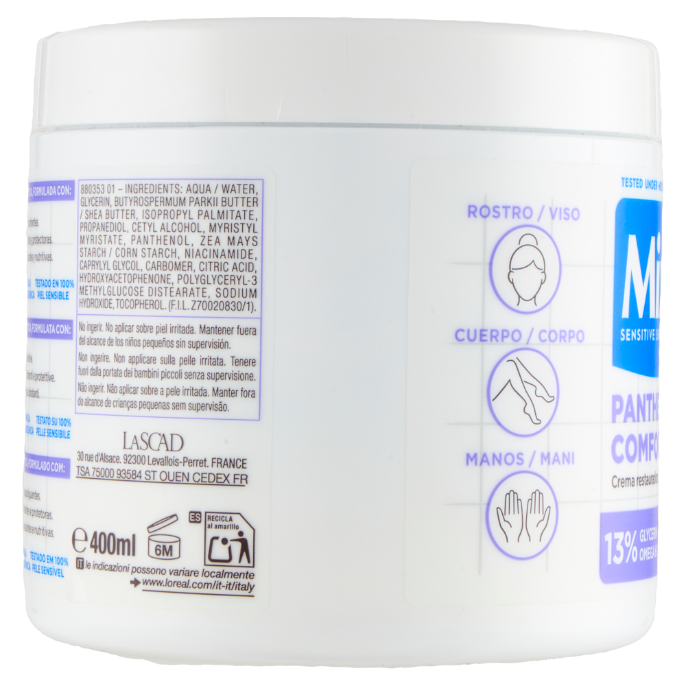 Mixa Panthenol Comfort Crema Ricostituente 400 ml
