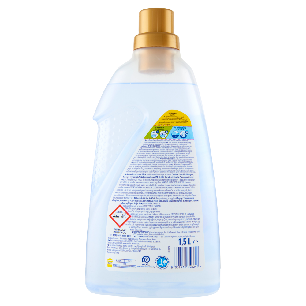 Vanish Oxi Action Gel bianco Smacchiatore bucato 1,5 L
