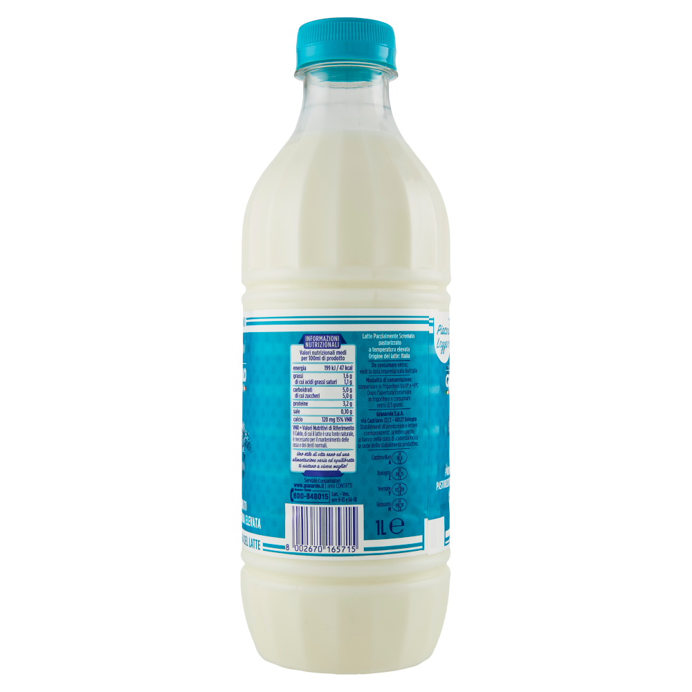 Granarolo Piacere Leggero Parzialmente Scremato Pastorizzato a Temperatura Elevata 1 L