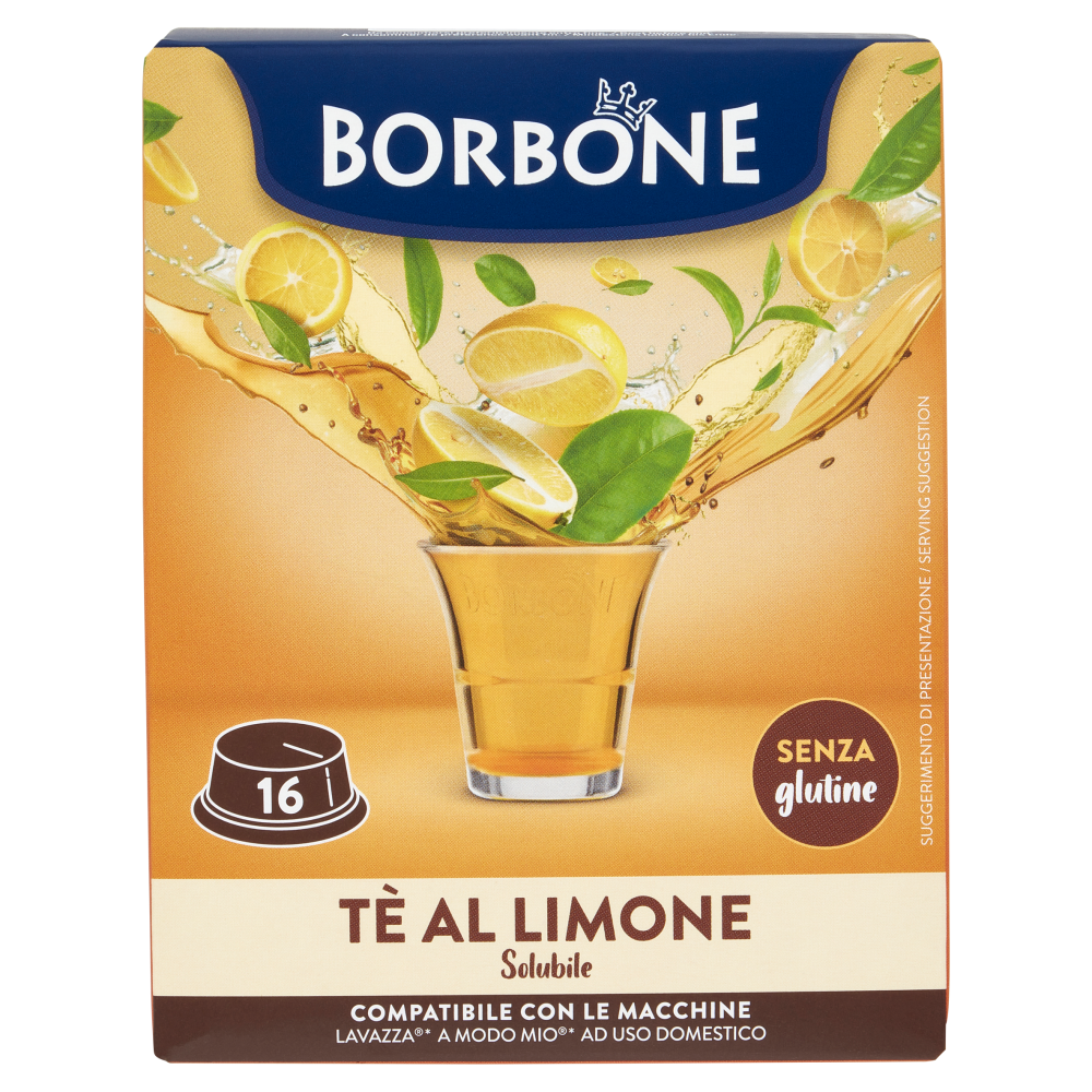 Borbone Tè al Limone Solubile Compatibile Lavazza* A Modo Mio* 16 Capsule 16 x 9 g
