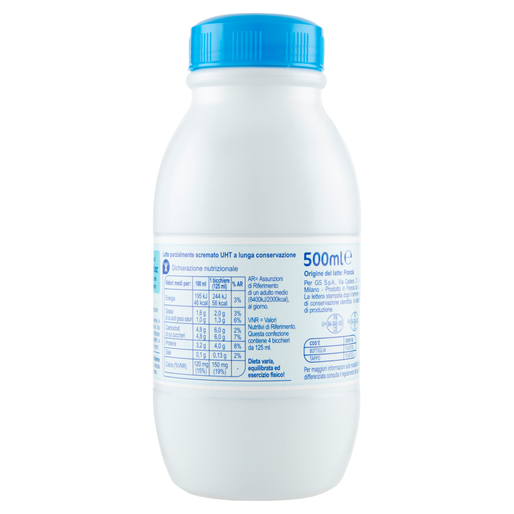 Carrefour Latte UHT Parzialmente scremato 500 ml