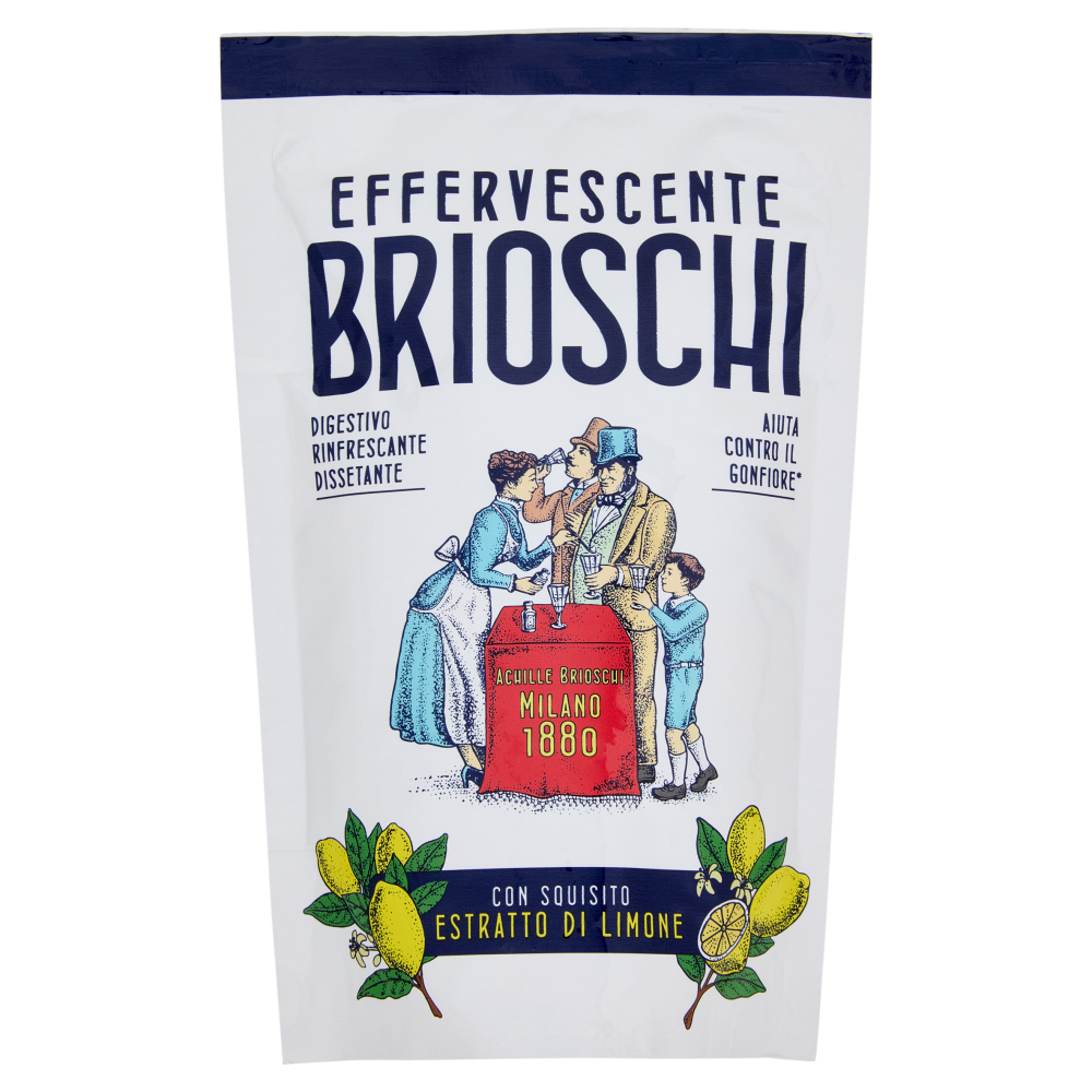 Brioschi Effervescente Digestivo Rinfrescante Dissetante con Squisito Estratto di Limone 100 g