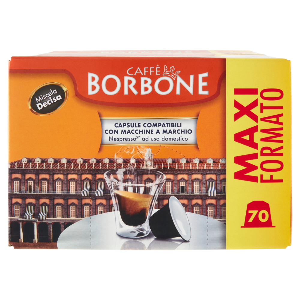 Caff&egrave; Borbone Miscela Decisa Capsule Compatibili Nespresso* 70 x 5 g
