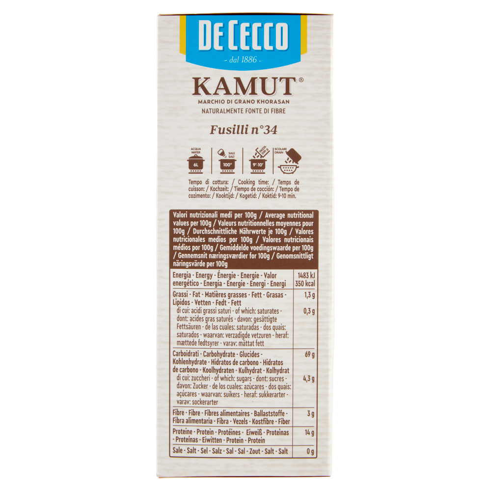 De Cecco Kamut Fusilli n&deg;34 500 g