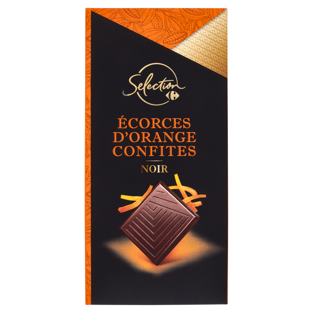 Carrefour Selection Ecorces d'Orange Confites Noir 100 g