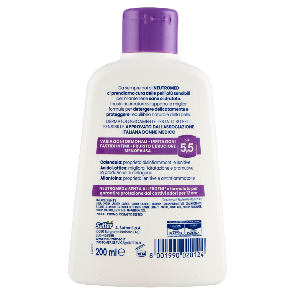 Neutromed lenitivo pH 5,5 Detergente Intimo 200 ml