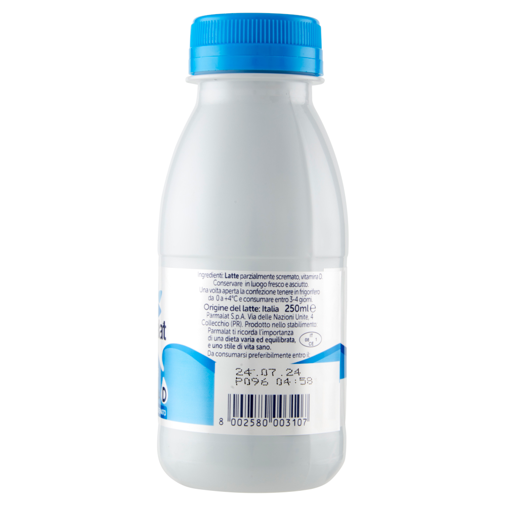 parmalat Bontà e Linea con Vitamina D Latte Parzialmente Scremato 100% Latte d'Italia 250 ml