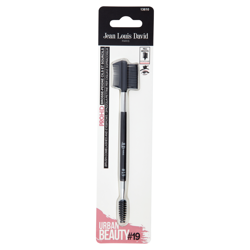 Jean Louis David Urban Beauty Spazzola-Pettine per Ciglia e Sopracciglia Pro HD#19
