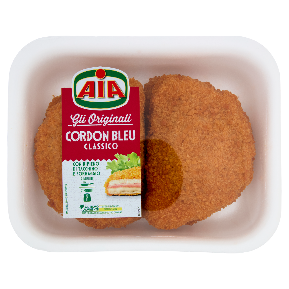 Aia gli Originali Cordon Bleu Classico con Ripieno di Tacchino e Formaggio 0,490 kg