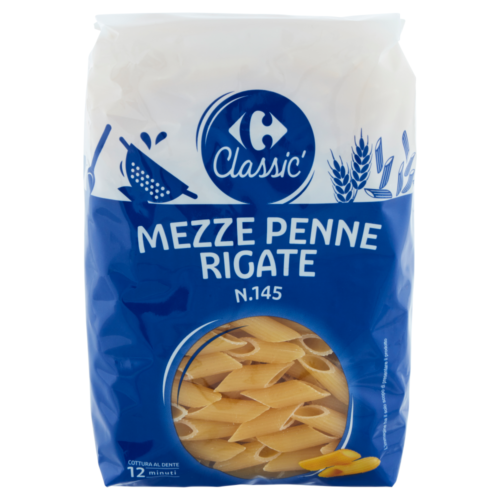 Carrefour Classic Mezze Penne Rigate N.145 500 g