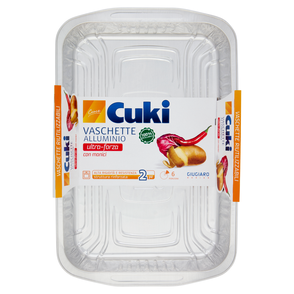 CONTITAL R29L Vaschette Alluminio Grandi 4 Porzioni con Coperchio | Teglie Monouso per Microonde, Contenitori Asporto, Linea Professionale - 50 Pezzi