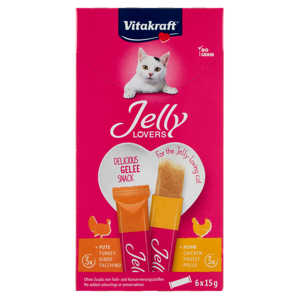 Vitakraft Jelly Lovers 3x +Pollo 3x +Tacchino 6 x 15 g