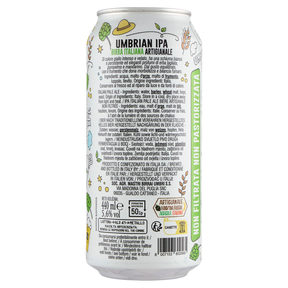 Mastri Birrai Umbri Umbrian IPA Birra Italiana Artigianale 440 ml