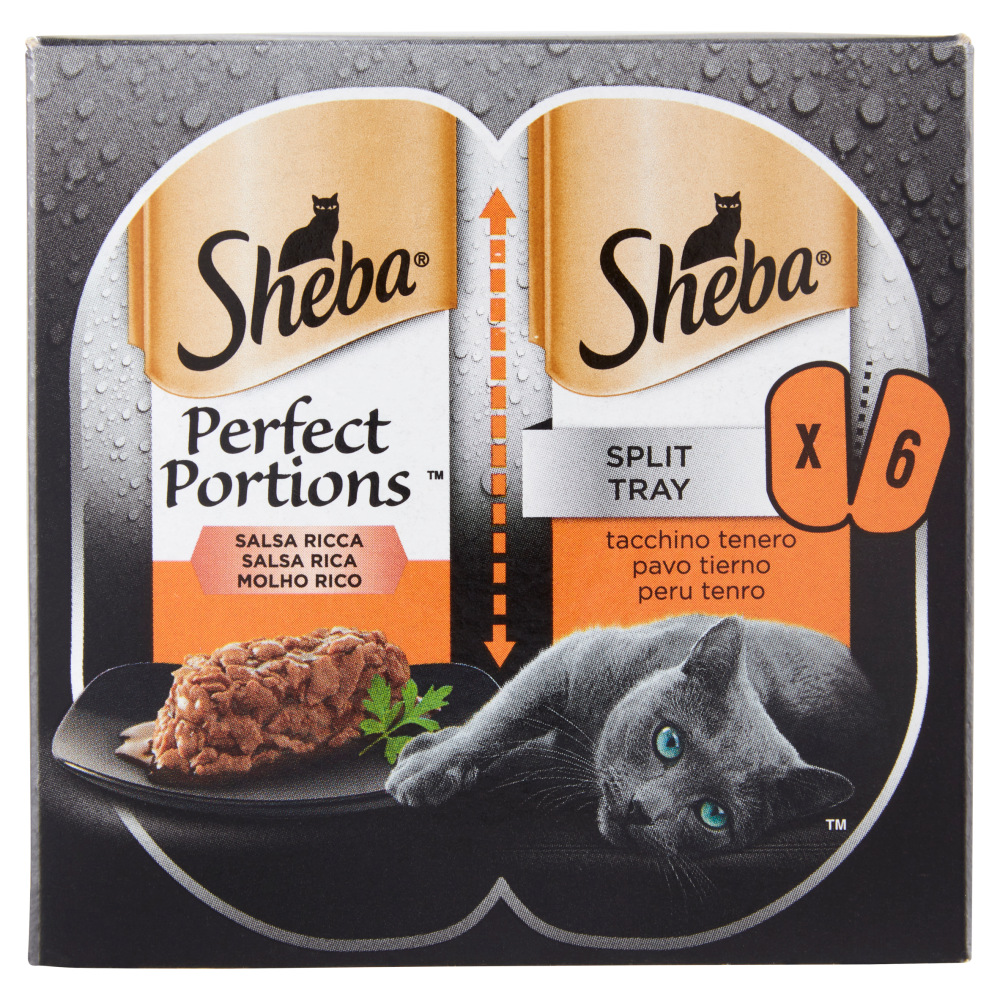 Sheba Perfect Portions Salsa Ricca tacchino tenero 3 x (2 x 37,5 g)