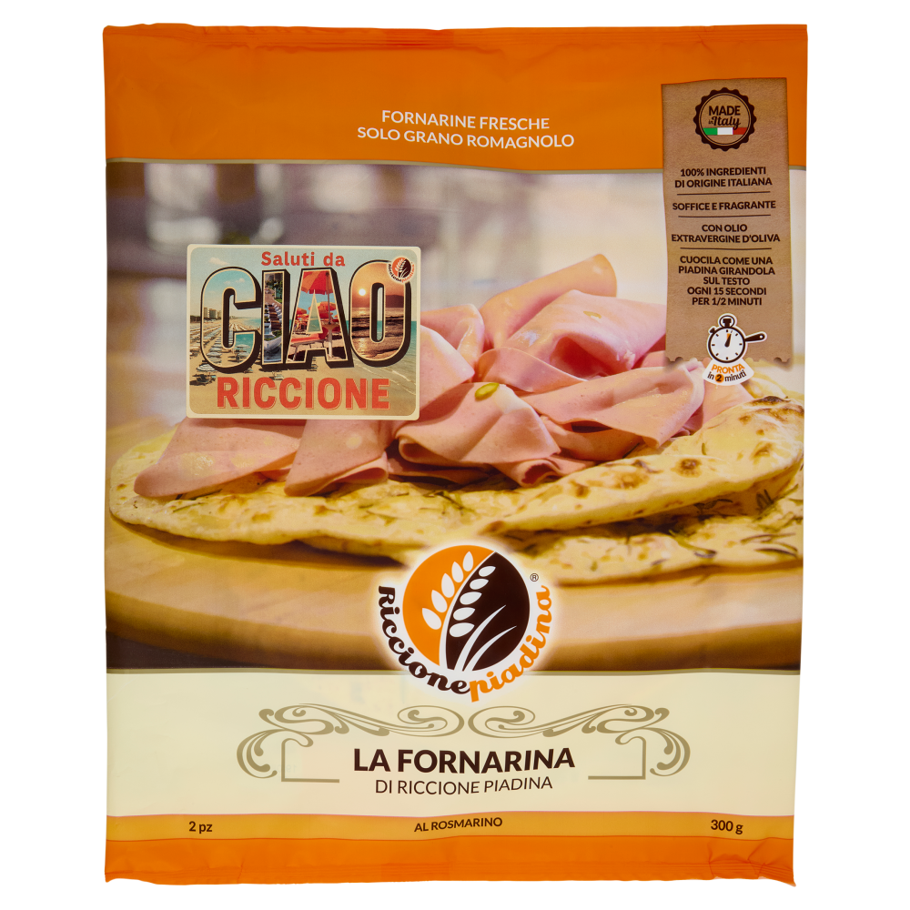 Riccionepiadina la Fornarina di Riccione Piadina al Rosmarino 2 x 150 g