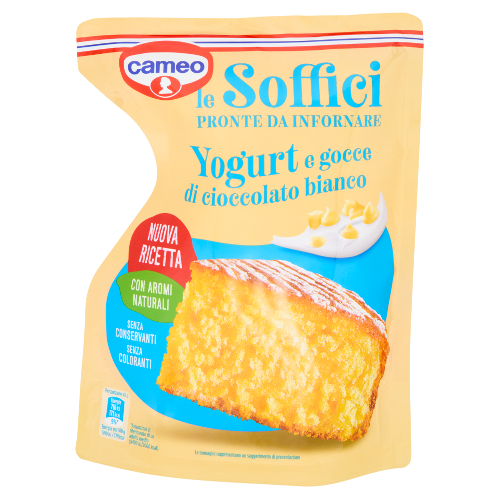 cameo le Soffici Yogurt e gocce di cioccolato bianco 600 g