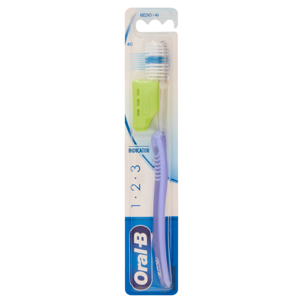 Oral-B Spazzolino Manuale 1 2 3 Indicator 40 medio