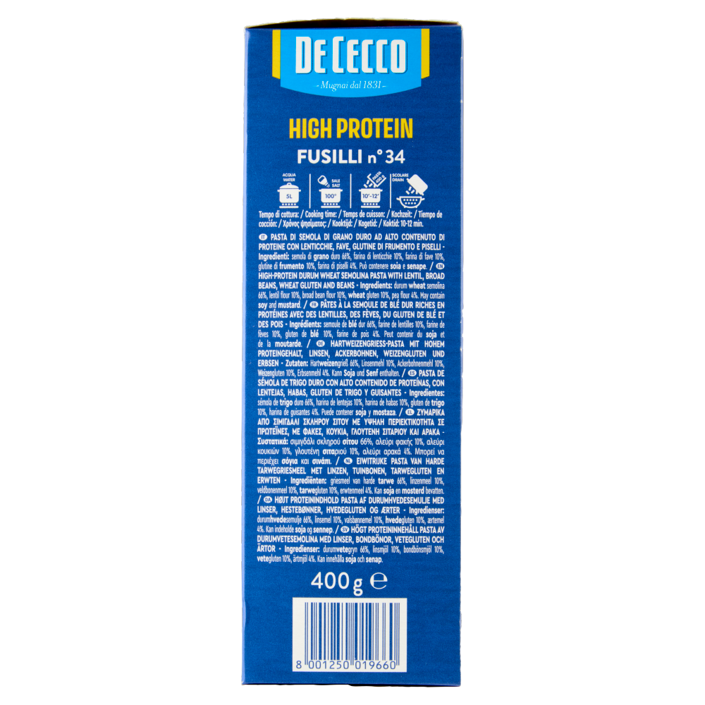 PDe Cecco High Protein Fusilli n° 34 400 g