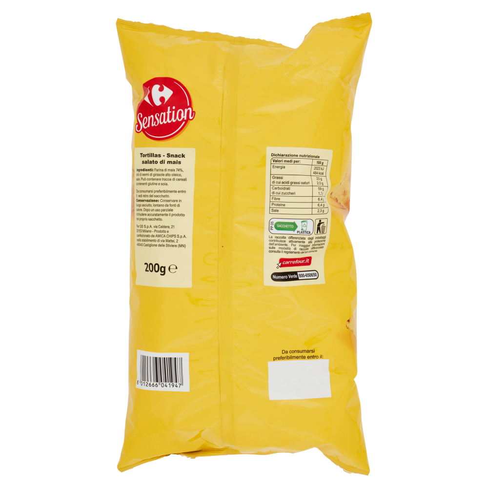 Carrefour Sensation Tortilla Chips al Naturale 200 g Carrefour
