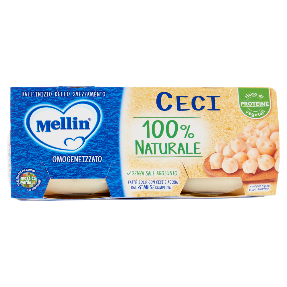 Mellin Ceci 100% Naturale Omogeneizzato 2 x 80 g