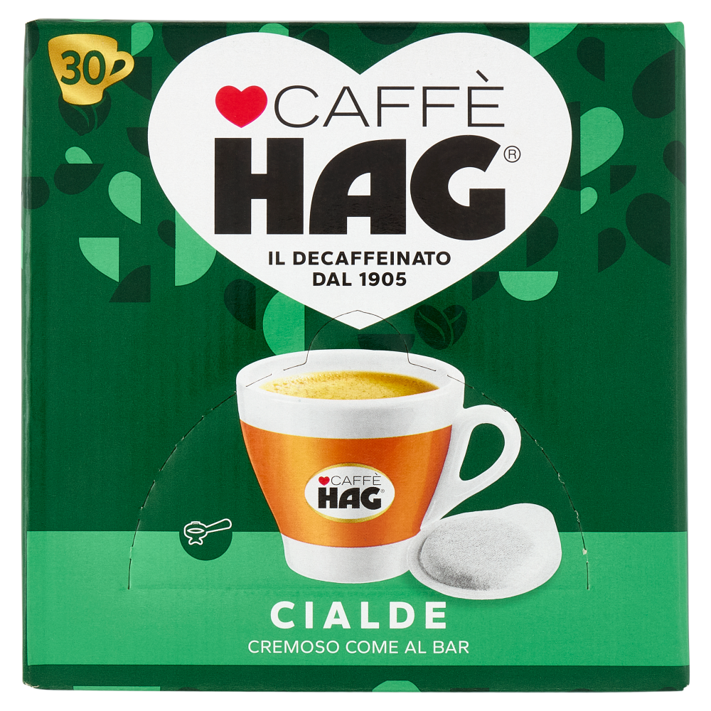 Caff&egrave; Hag Classico- 30 Cialde Caff&egrave; Decaffeinato ESE 44mm 210g