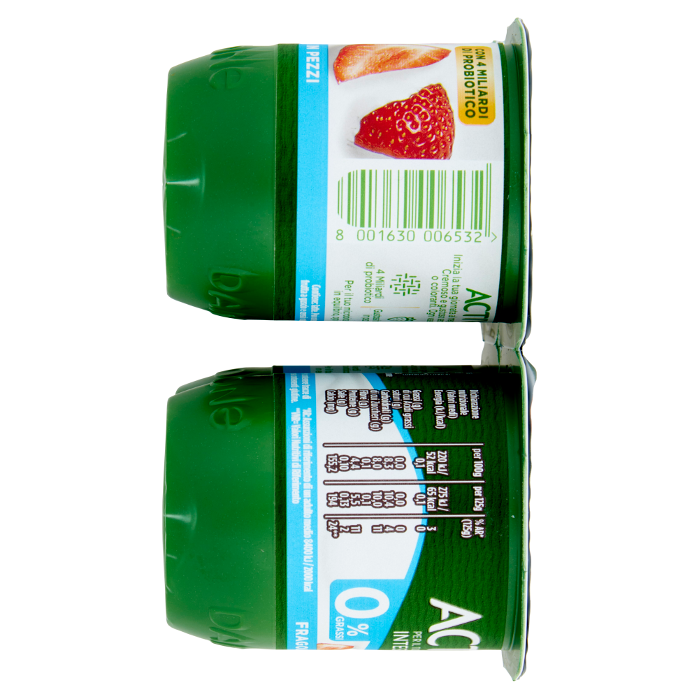 ACTIVIA Yogurt con Probiotico Bifidus, 0% Grassi, gusto Fragola, 4x125g
