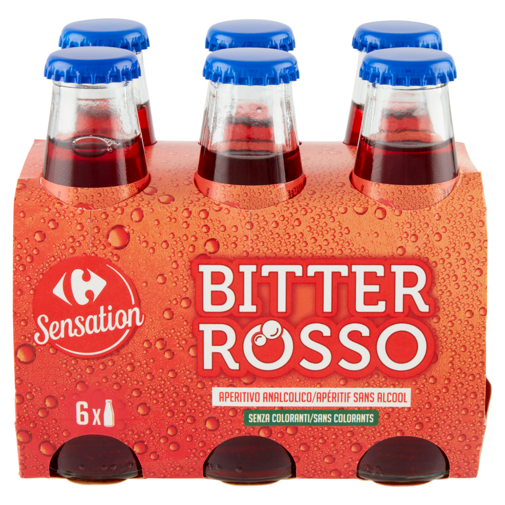 Carrefour Sensation Bitter Rosso 6 x 100 ml