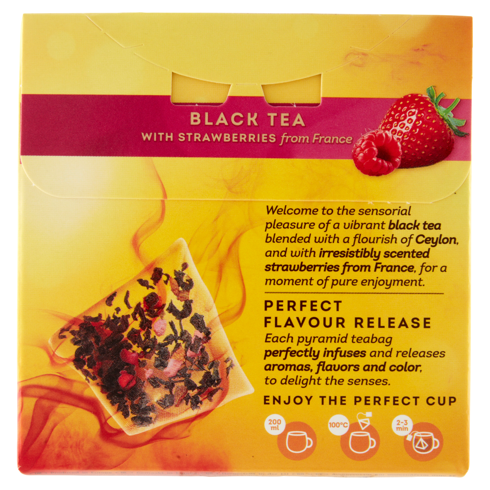 Lipton Frutti Rossi T&egrave; Nero con Fragole 20 Pyramid Teabags 30 g