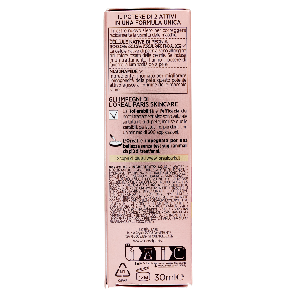 L'Oréal Paris Age Perfect Siero Correttore Azione Rapida Anti-Macchie, 30 ml