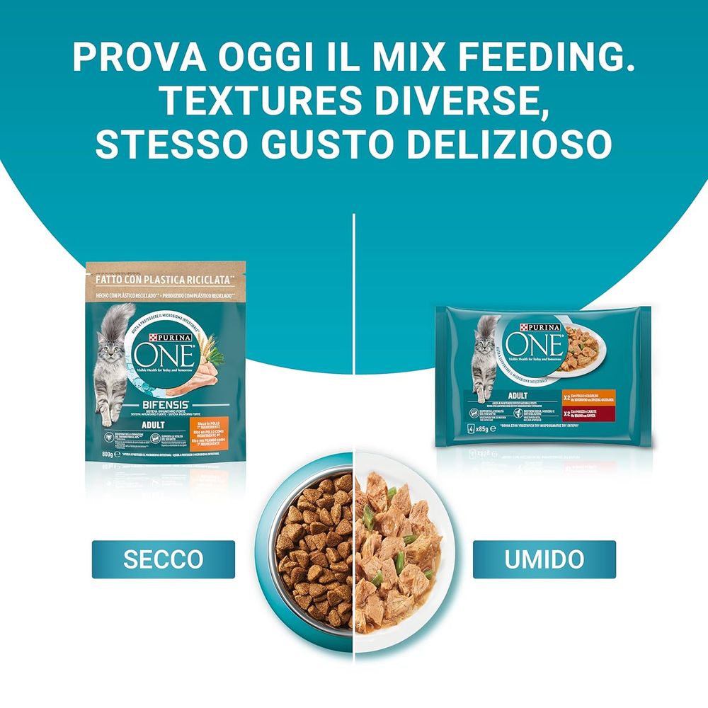 PURINA ONE Sterilcat Cibo secco per Gatti Adulti sterilizzati con Manzo e Frumento sacco da 800g