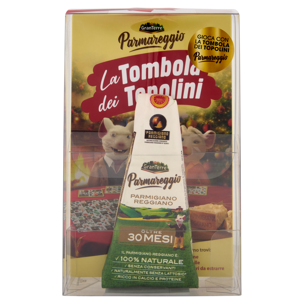 Parmareggio la Tombola dei Topolini Parmigiano Reggiano DOP Oltre 30 Mesi 200 g + Tombola