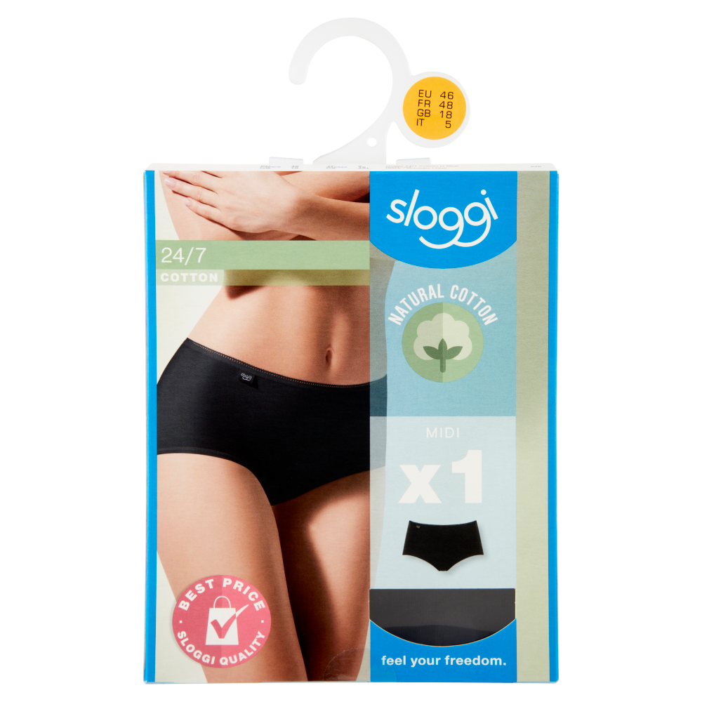sloggi 24/7 Cotton Midi tg. 5 Black 1 pz