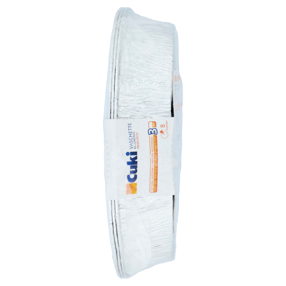 Cuki Cuoce Vaschette Alluminio doppia forza 8 Porzioni 3 pz