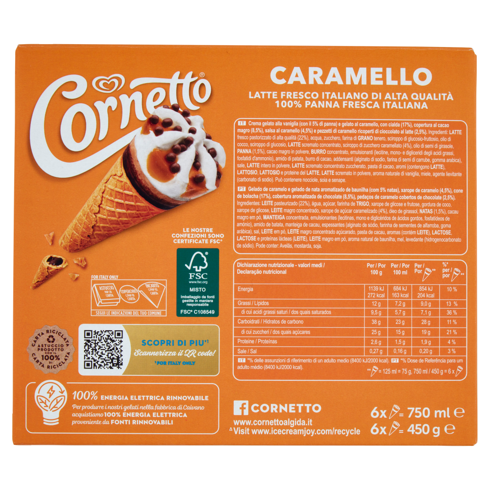 Algida Caramello 6 x 75 g Carrefour
