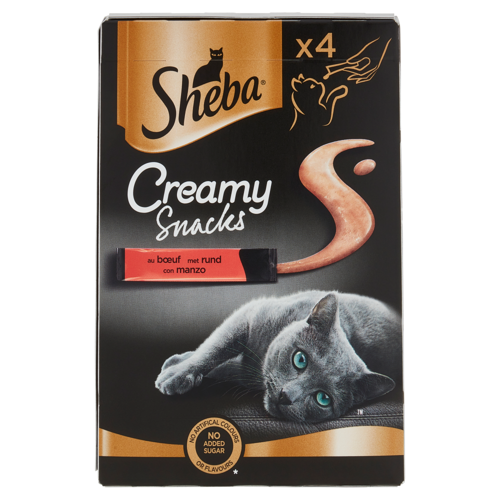Sheba Creamy Snacks con manzo 4 x 12 g